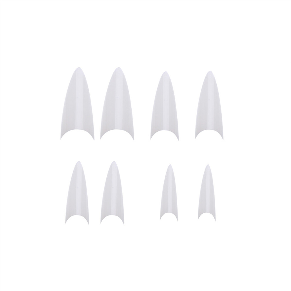 Vaguelly White 500Pcs Fake Nail Tips For Salons Easy To Shape Durable Plastic