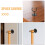 2 Pcs Baseball Bat Wall Mount Wall-Mounted Hole Label Black 7