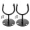 2 Pcs Baseball Bat Wall Mount Wall-Mounted Hole Label Black 1