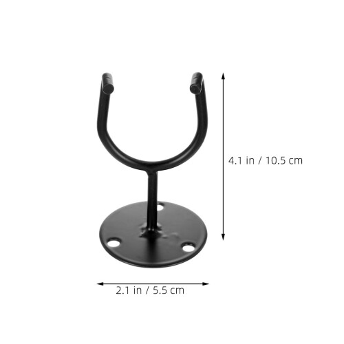 2 Pcs Baseball Bat Wall Mount Wall-Mounted Hole Label Black 1