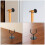 2 Pcs Baseball Bat Wall Mount Wall-Mounted Hole Label Black 3