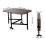 Living And Home (Dark Brown) 120*80cm Folding Drop Leaf Table with 6 Wheels 8