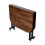Living And Home (Dark Brown) 120*80cm Folding Drop Leaf Table with 6 Wheels 7