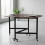 Living And Home (Dark Brown) 120*80cm Folding Drop Leaf Table with 6 Wheels 3