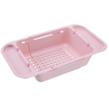 Teleskop Spülkorb Küchenbehälter Mit Essstäbchenablage Pink