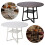 Living And Home (Dark Brown) 120cm Round Dining Table with Storage Shelf 4