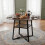 Living And Home (Dark Brown) 120cm Round Dining Table with Storage Shelf 1