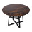 Living And Home (Dark Brown) 120cm Round Dining Table with Storage Shelf 5