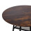 Living And Home (Dark Brown) 120cm Round Dining Table with Storage Shelf 6
