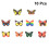 10pcs Wall Sticker Night Light Illuminate Adhesive Night Lamp 9