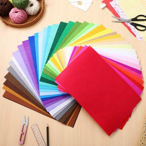 40 Pcs Felt Cloth Rectangle Sheets Handmade Crafts 1