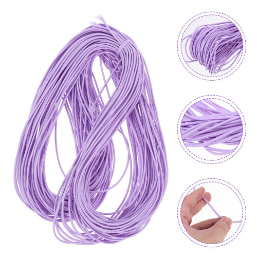 1M Fil Élastique Violet Pour Bracelet, Collier Artisanat 2