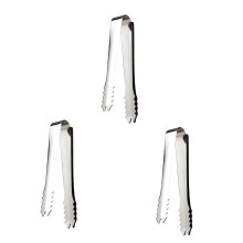 3pcs Small Serving Tongs Stainless Steel Mini Square For Use
