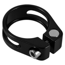 Round Cycling Seat Clamps 1pack In Black Aluminium For Bikes