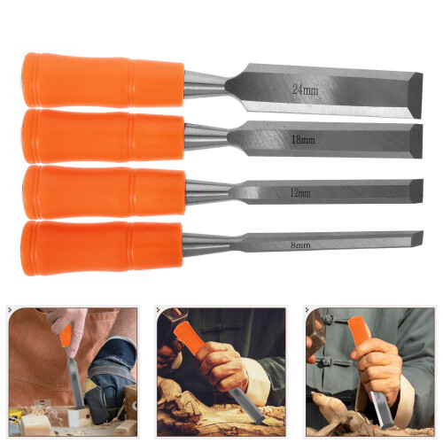 Raindrops 4 Pcs Craft Carving Flat Tip Woodworking 1