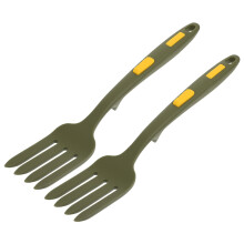 2pcs Green Silicone Cooking Fork For Kitchen Food Serving
