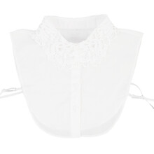 White Cotton Women Lace Detachable False Shirt Blouse Collar