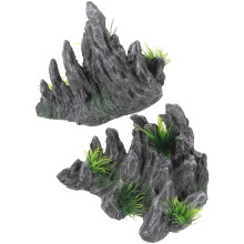 2 Pcs Aquarium Decorations Fish Tank Accessories 14x10.2cm