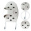 Raindrops Wall Mounted Iron Holder Plastic Storage 1pcs 3