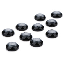 30Pcs Black Resin Patch Semicircle DIY Jewelry Craft Accessories