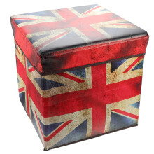 Folding Space Saving Furniture Flag Storage Box Stool Child