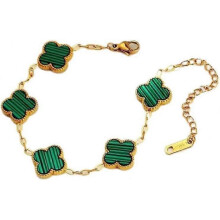 Valentine's DayFour-Leaf Clover Five-Flower Bracelet Female Clover Peacock White Fritillary 18k Rose Gold Bracelet Fashion White Clover