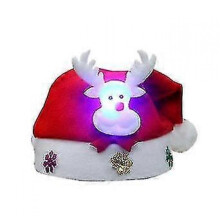 (Styles 3, adult) Soft Plush Christmas Hat Party For Baby Adult Santa Hats Red Decoration New Year Decoration Kids Gift Holiday Party Supplies