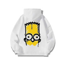 (130cm kids, White thin section) 2023 Autumn And Winter Children's Cartoon Simpsons Hooded Jacket high quality MTS