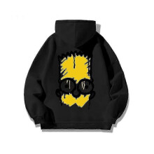 (120cm kids, Black plus velvet thickening) 2023 Autumn And Winter Children's Cartoon Simpsons Hooded Jacket high quality MTS