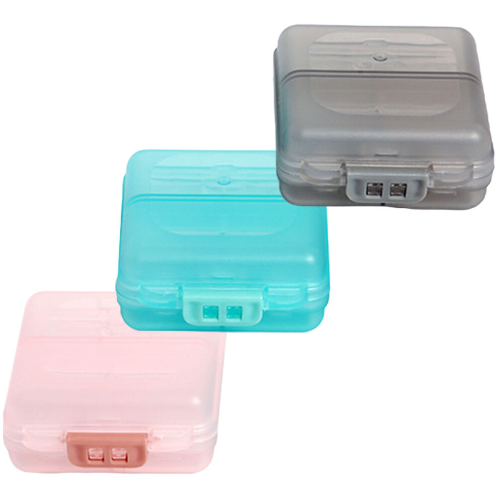 Vaguelly 3Pcs Travel Medicine Organizer Wear-Resistant Pp Sealing Case Assorted
