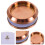 2 Pcs Bathroom Door Handle Interior Doors Handles Rose Gold 9