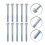 Worgeous  10 Pcs Wagons Carts Foldable Caster Wheels Engine Screw 10