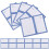 150 Pcs Mailing Label Blank Labels Sticker Envelopes Sign Office Blue 10