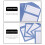 150 Pcs Mailing Label Blank Labels Sticker Envelopes Sign Office Blue 7