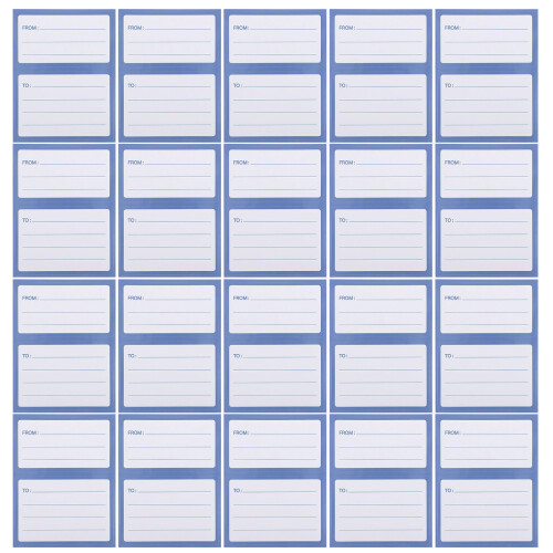 150 Pcs Mailing Label Blank Labels Sticker Envelopes Sign Office Blue