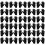 100 Pcs Kitchen Handle Man Work 22.00x13.00x0.20cm Black 9