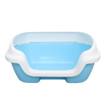Car Cat Toilet Semi Enclosed Cat Basin Blue Plastic 1set