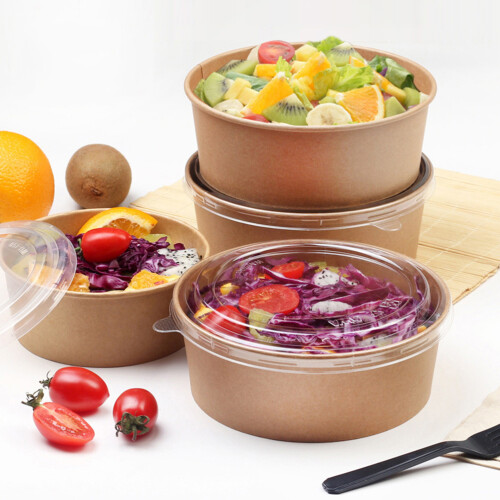 Kraft Container Kraft Paper Bowls Golden 50pack 1
