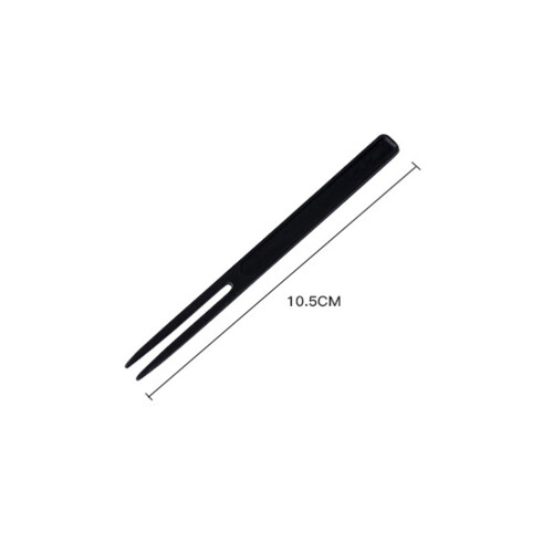 200pcs Wedding Cupcake Decor Two Tooth Fork Cake Picks Black 1