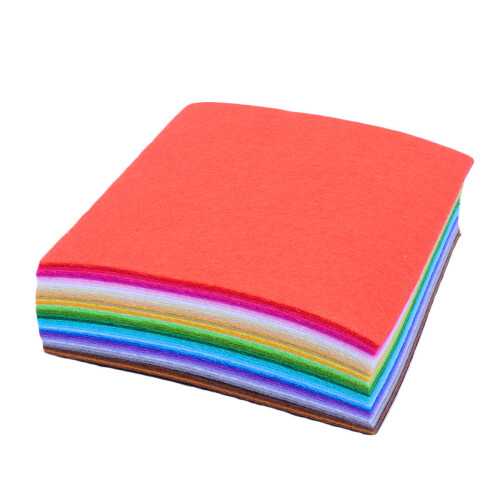 40pcs Felt Sheet Felt Cloth Felt Bag The Fabric Square