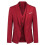 (M, Red) Allthemen Men's Business Blazer Solid Slim Fit Jacket 1
