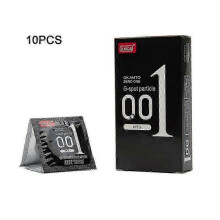 (black)10pcs 0.01mm Ultra Slim Condoms - Invisible & Lubricated For Men-TF