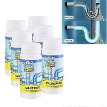 6pcs Household Wild Tornado Powerful Sink & Drain Cleaner Quick Foaming High Efficiency Remover Toilet Clogging Cleaning Tool