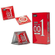 (red) 10pcs 0.01mm Ultra Slim Condoms - Invisible & Lubricated For Men-TF