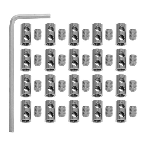 1set Silver Steel Wire Rope Clamp For Cable Stability