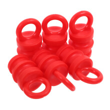 6Pcs Red Rubber Post Caps Multipurpose Fence and Guardrail Protection