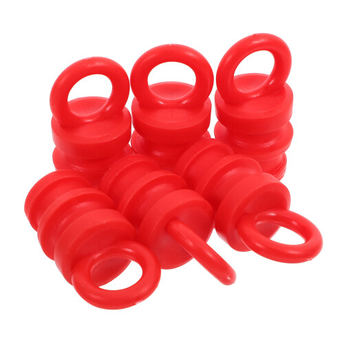 6Pcs Red Rubber Post Caps Multipurpose Fence and Guardrail Protection