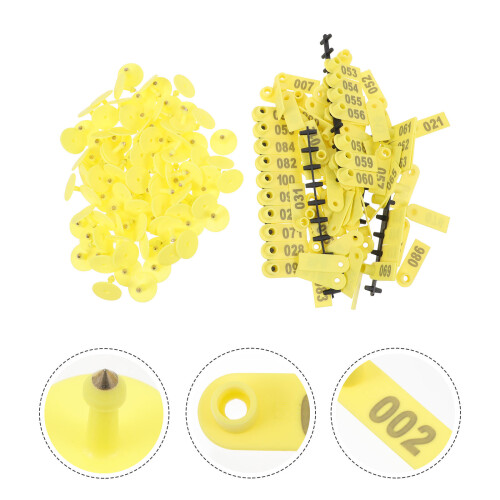 100pcs Sheep Ear Tag With Words Ear Tags Plastic 2
