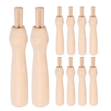 Beige Wooden Felting Tool Handles 15pcs Handmade Diy