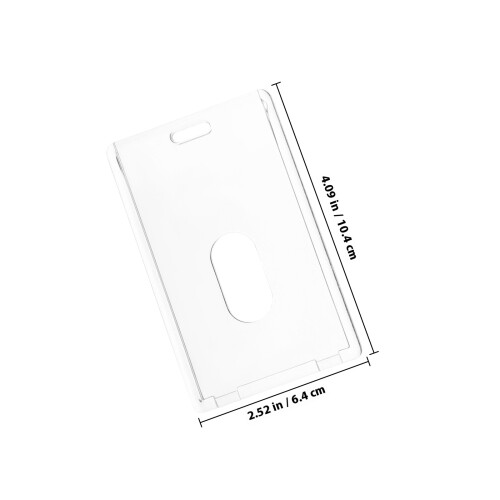 5 Sets Id Card Holder Transparent Hooks Documents Plastic 1